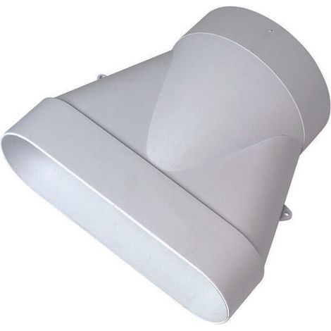 Raccord mixte droit 60 x 200 mm – Équivalence Ø 125 mm – Conduit PVC pour ventilation – 11023995 (1/4)