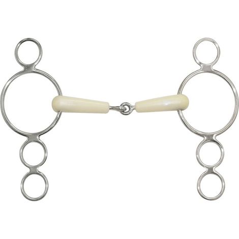 Pessoa a due chiamate inox da 190 mm con imboccatura in plastica bianca da 18 mm