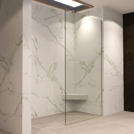 Walk In Dusche Duschwand Duschabtrennung Klarglas Edelstahl 150x200cm 10mm W740