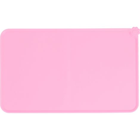 Tapis de nourriture pour chien chat en silicone imperméable antidérapant, coussin de gamelle rouge (1/5)