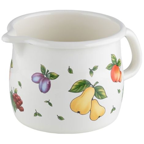 Riess vaso a becco bulboso Ø12cm 1 litro Country Fruit Garden smaltato a induzione