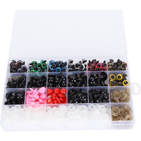 330Pcs Doll Eyes Colorful Plastic Resin Nose Plush Toy Making Accessories with Fixing Tool (1/5)