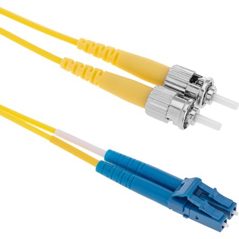 BeMatik - Câbles en fibres optiques LC à ST 9/125 Duplex monomode 5 m OS2 (1/5)