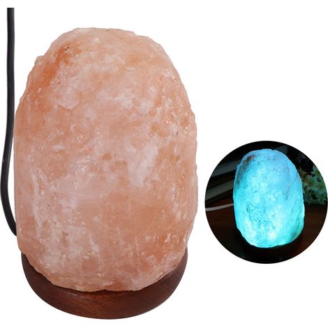 Himalaya-LED-Salzlampe, farbwechselnde Salzkristalllampe, natürliche Landschaftsbeleuchtung mit USB-Ladefunktion – Kristallsalzstein, 800 g, inklusive USB-Kabel (1/5)