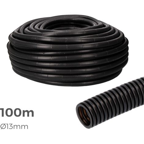 Tubo Electricidad 20Mm 100Mt Corrugado Aiscan Negro C C20 100 Mt