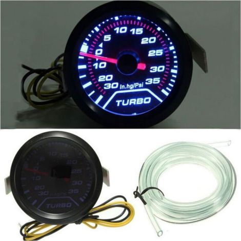 Kit Jauges Triple - Manomètre Pression Huile 0-7 kg - Jauge Température Eau 40-120 ℃ - Affichage LED 52 mm - Pour Voiture (1/5)