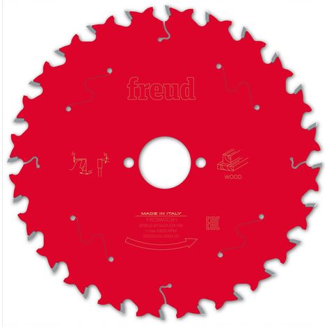Lame pour scie circulaire portative FREUD - Ø180 2,4/1,6 AL30 Z24 BA 15° - F03FS09698 -FR09W003H (1/3)