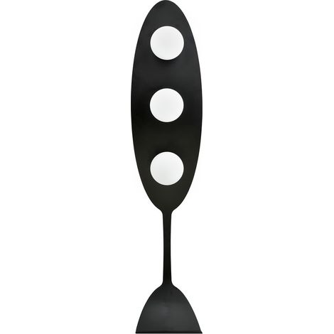 Lampadaire AURA noir verre opale 3xE14 140cm Emibig (1/5)
