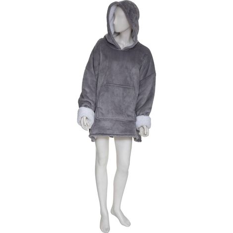 Felpa con cappuccio a quadri grigio l-xl - Atmosphera créateur d'intérieur (1/5)