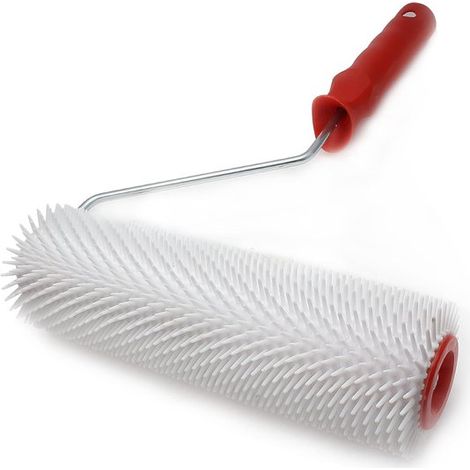 Rouleau de ventilation - Désaération - Rouleaux à pointes pour joints de tapis - Rouleaux de pression - Outils de compactage - Rouleau à pointes - Rouleau à pointes avec pointes - 230 mm de large - Po (1/5)
