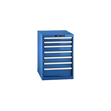 Cajonera  chapa de acero  H x A 800 x 564 mm  7 cajones  azul