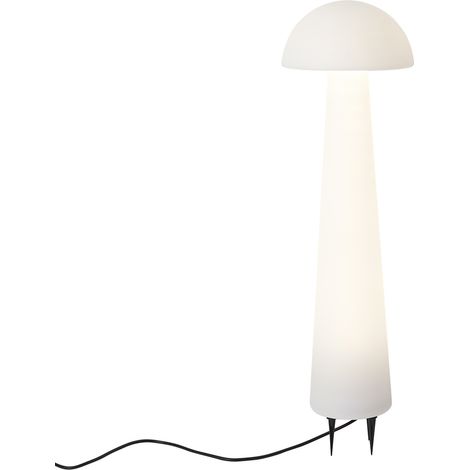QAZQA Stehende Außenleuchte weiß 80 cm inkl. LED IP44 - Fungi
