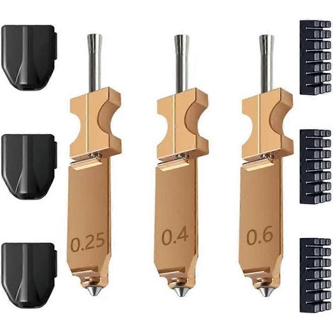Verbessertes Hotend-Kit (0,25, 0,4 und 0,6 mm) für Flashforge AD5X Düse, komplett aus Metall, Schnellverschluss-Düsen-Kit (1/5)