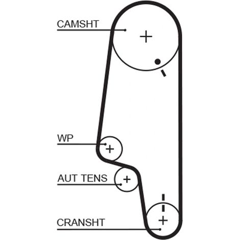 Kit de courroie crantée Gates K025427XS SEAT 030198119B