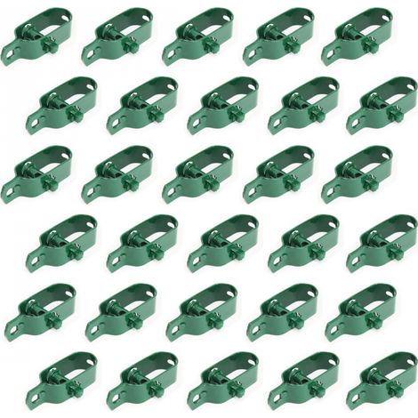 Lot de 30 tendeurs en acier galvanisé plastifié N°3 pour fil de grillage ou autre - Vert - Linxor (1/4)