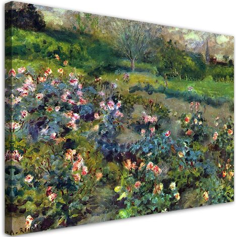 Tableau sur toile Roseraie - Auguste Renoir 100x70 (1/5)