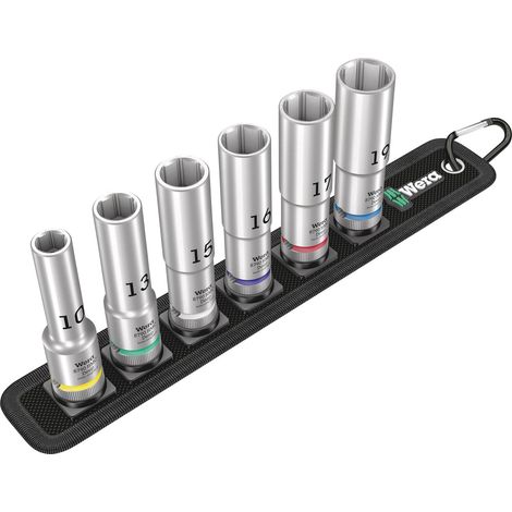 Wera Belt C Deep 1 Steckschlüsseleinsatz-Set 1/2" 6teilig 05004565001 (1/2)