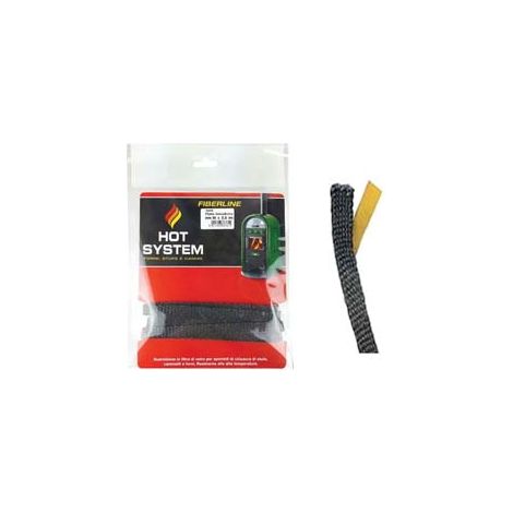 GUARNIZIONE IN FIBRA DI VETRO PER ALTE TEMPERATURE AUTOADESIVA- - mm.10x2,5 mt. - 6 pezzi