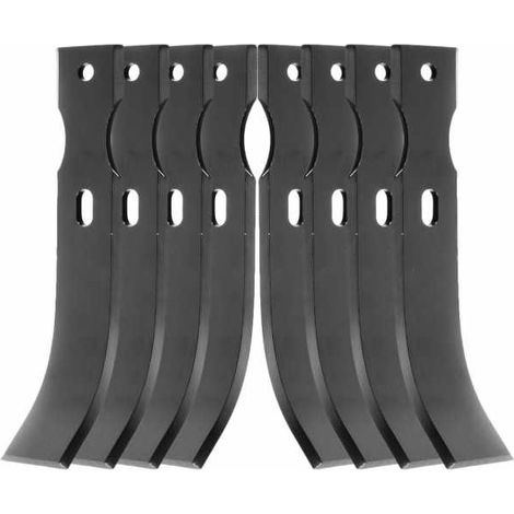 Outils de fraises universels reversibles type bineur 210 mm 4 paires
