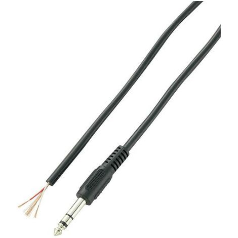 Jack 6.35 mm mâle, droit VOLTCRAFT 93025c211 Nombre de pôles: 3 stéréo noir 1 pc(s) (1/3)