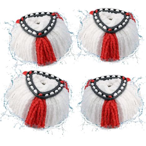 Confezione da 4 testine per mocio 2 in 1 per ricarica Vileda Turbo (1/4)