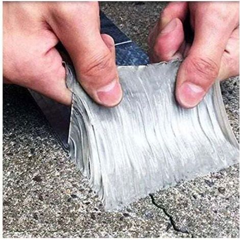 Ruban super étanche en caoutchouc butyle en aluminium, pour fuite de toit, fissure de surface, rupture de tuyau (1.5mm50mm5m) (1/4)