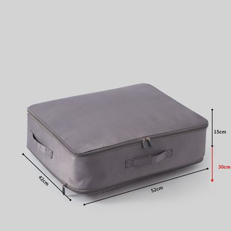 (Gris) Organisateur ultra gain de place auto-compressant - sacs de rangement compression - pochettes vêtements - housses scellées sous vide - idéal pour téléphones portables (1/4)