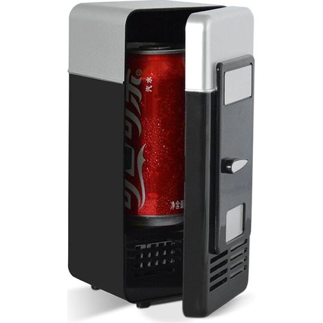 Mini refrigerador USB para bebidas, refrigerador para bebés, refrigerador para auto, refrigerador para acampar (1/4)