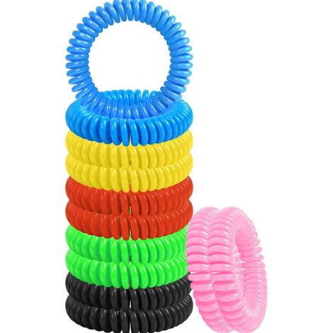 Lot de 12 bracelets anti-moustiques, bracelets anti-moustiques étanches, cuir réglable et EVA, bracelets naturels sans DEET pour adultes, enfants et bébés, protection anti-insectes 300 heures (1/5)