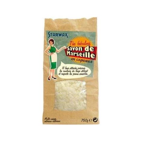 Starwax – Savon de Marseille blanc naturel écologique – 72% huiles végétales – D'origine 100% naturelle – Pour lessive maison et dégraissage