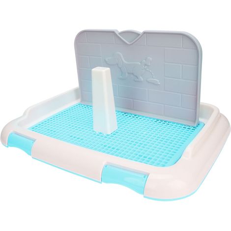 Inodoro para perros de interior, entrenamiento de cachorros, orinal para gatos, valla, bandeja de micción temporizada, azul (1/3)