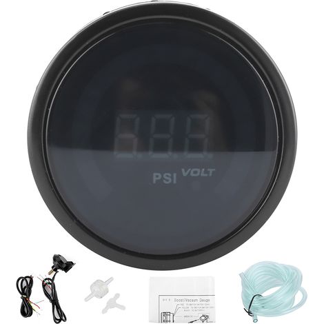 52 mm (2 Zoll) digitales Turbolader-Messgerät mit LED-Anzeige (15–45 PSI) für 12-V-Benzinfahrzeuge (1/5)