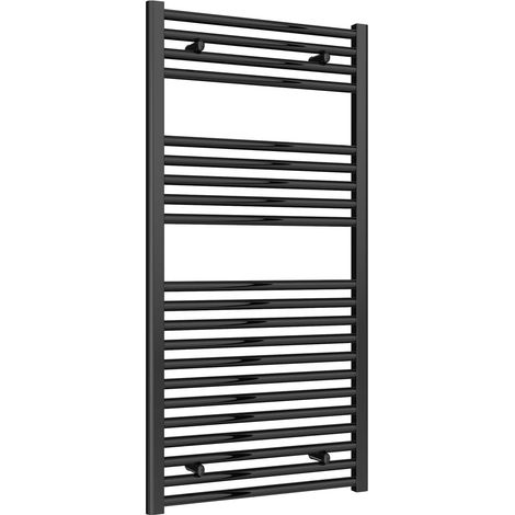Reina Diva Black Electric Towel Rail 1200mm High x 600mm Wide (Standard Element) (1/5)