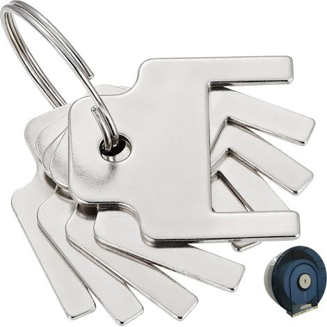 Clés pour distributeurs de papier toilette et d'essuie-mains, lot 5, en acier inoxydable haute (1/5)