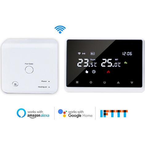 Control de temperature de Thermostat intelligent sans fil Tuya RF WiFi pour le chauffage de l'eau de la chaudiere a gaz (1/4)