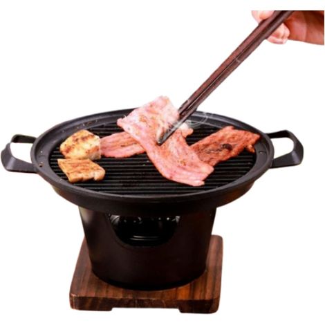 Barbecue à Charbon De Bois, Table Yakiniku Grill Portable Grill Coréen Barbecue Grill Antiadhésif Japonais Hibachi Grill Portable Charcoal Poêle(02) (1/5)
