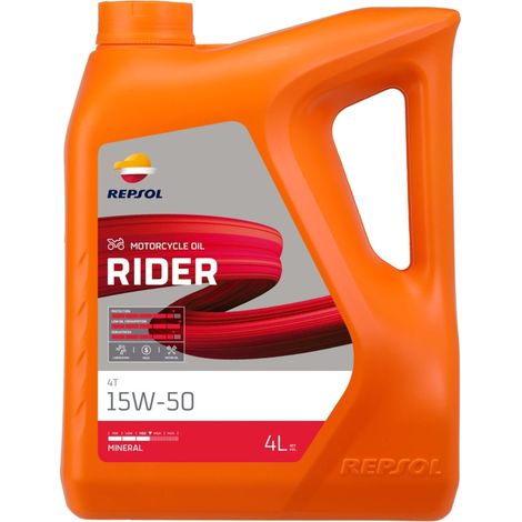 Olio motore minerale Repsol 4T 15W50 4L MA2 - Rider RP165M54