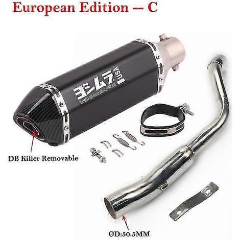 Sistema Completo De Escape Para Motocicleta, Silenciador De Tubo De Enlace Medio Modificado, Extrable, Db Killer, Para Honda Cb600f Hornet 600, Cb600( European Edition-C) (1/5)