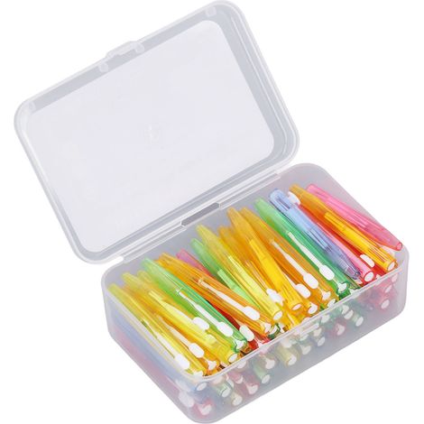 Lot de 60 brossettes interdentaires avec manche en PP pour l'hygiène bucco-dentaire des adultes et des enfants. (1/5)