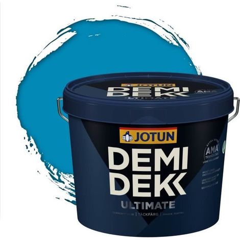 JOTUN - Peinture Bois, Lasure Opaque pour Extérieur et Intérieur Satinée - DEMI DEKK ULTIMATE - RAL 5012 - Bleu Clair - 3L (1/2)