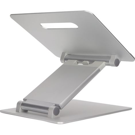 Support ergonomique pour ordinateur portable et tablette avec coussin en silicone antidérapant et ventilation optimisée (1/5)