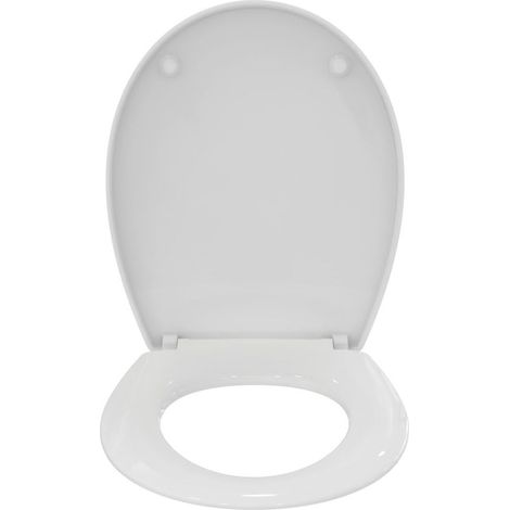 Asiento con bisagras metálicas blancas - Ideal Standard Eurovit