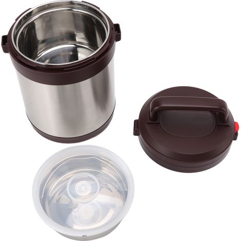 1.6L Bocal Alimentaire Isotherme 304 Acier Inoxydable Trois Couches Bento Déjeuner Portable pour Étudiants Travail Couleur Métal (1/5)