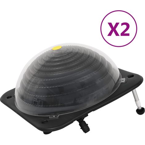 Solarkugel Poolheizung 2 Stk. 75x75x36 cm HDPE Aluminium