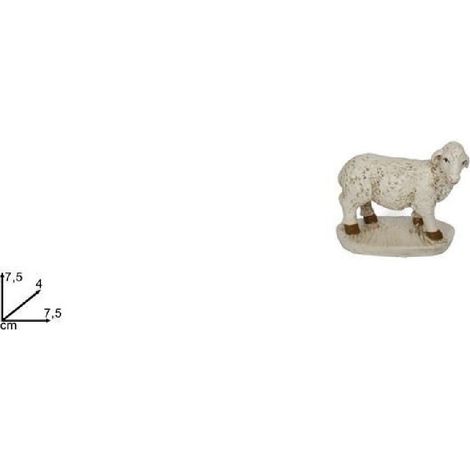 TRADE SHOP - Statuina Pecora 7.5 Cm Per Presepe In Resina Decoro Natale Natalizio Natività - (1/2)