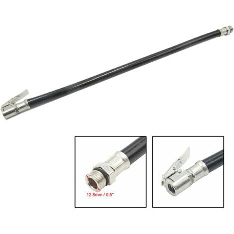 Gonfleur de pneus d'air, pompe de voiture automatique avec jauge de pression, tuyau flexible pour raccord de tuyau