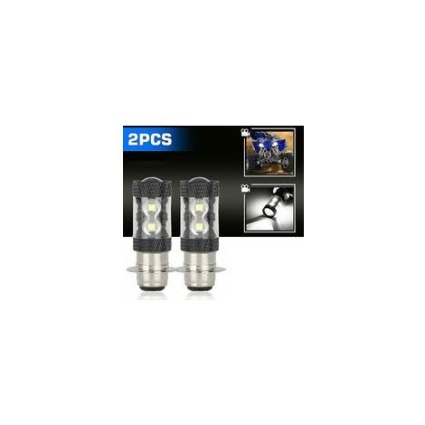 Ampoules de phare LED H6M pour Yamaha ATV – 100W 6000K blanc – Angle de faisceau 360° – Aluminium avec dissipation thermique (1/4)