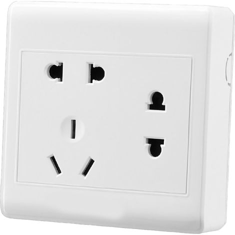 Prise électrique murale 7 trous PC ultra-plate, prise de courant domestique ignifuge (1/5)