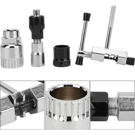 Kit de Réparation Vélo Tout-Terrain - Extracteur de Pédalier, Coupe-Chaîne et Démonte-Axe Moyeu (1/4)