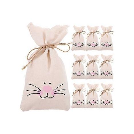 10 Stück Leinen-Bonbontüten, niedliche Bonbonbehälter, Geschenkverpackungsbeutel, Geschenkpapier